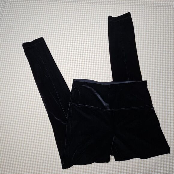 White House Black Market The Legging Black Velvet Pull On Stretchy BodyCon Pants - Picture 13 of 13